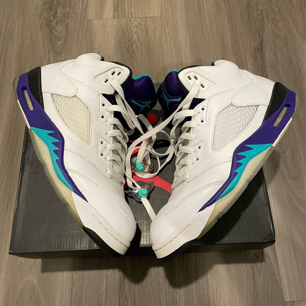 Men’s Air Jordan 5 Retro “Grapes” NRG — 2018 “Fresh Prince” custom — Size 10.5